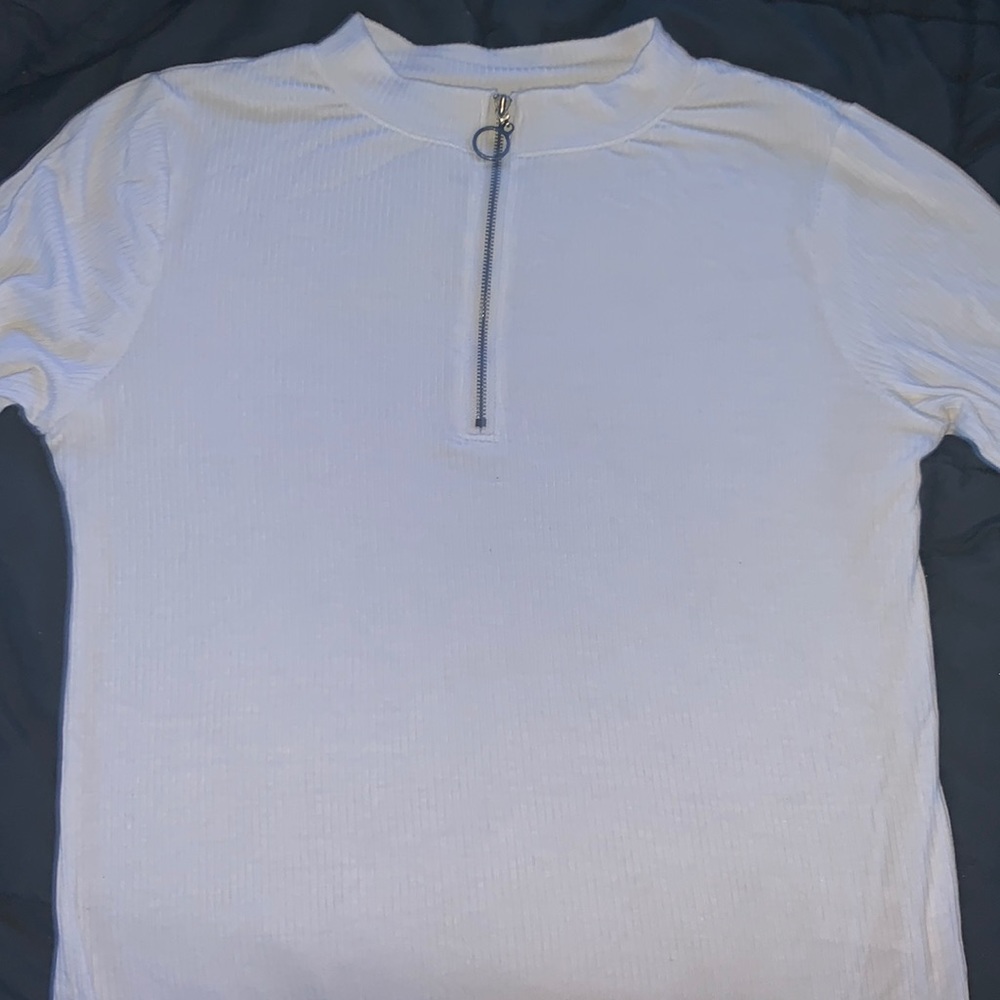 White Quarter Zip Shirt